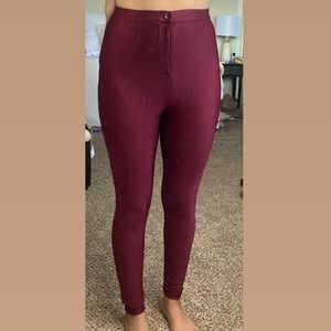 Most comfortable high waisted Maroon leggings!